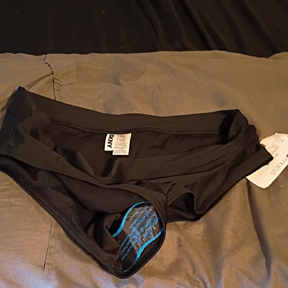 DKNY Black Low-Rise Bikini Bottoms